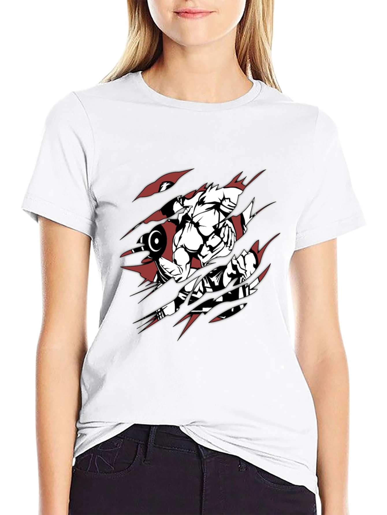 Gym Beast Mode Graphic Tee - Black Cotton