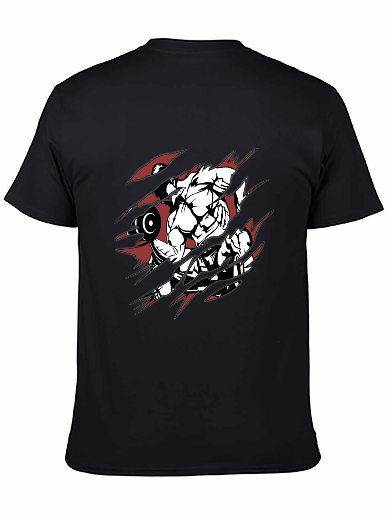 Gym Beast Mode Graphic Tee - Black Cotton
