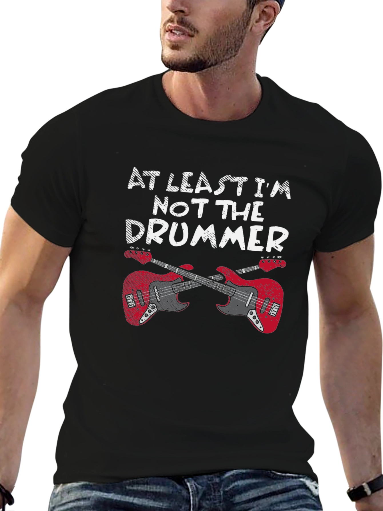 At Least Im Not The Drummer Guitar T-Shirt