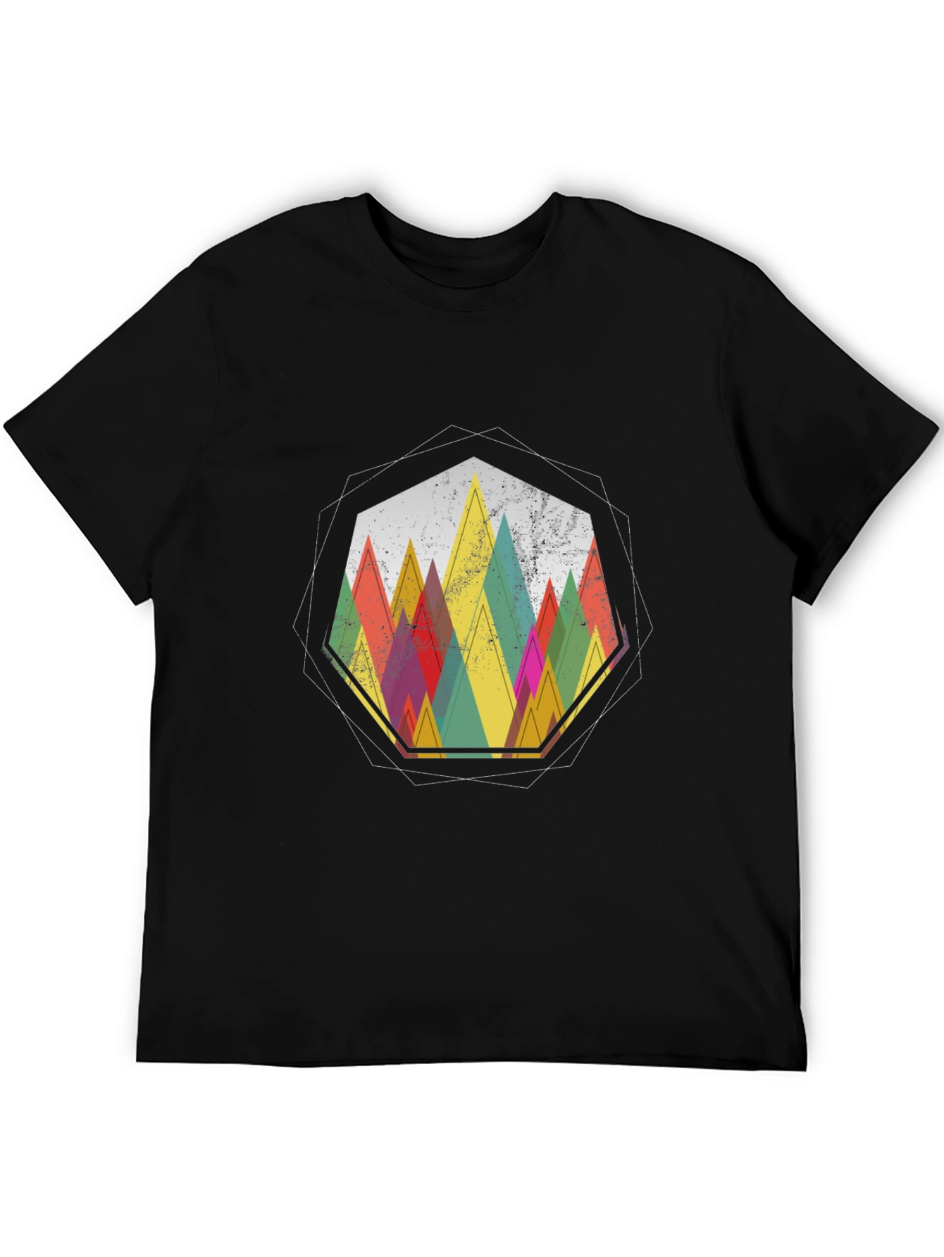 Geometric Mountain Peak T-Shirt - Stylish Graphic Tee