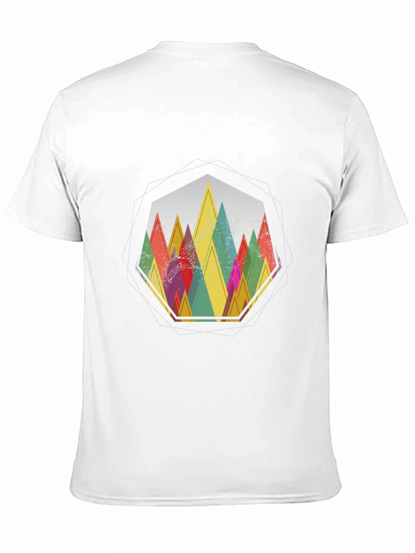 Geometric Mountain Peak T-Shirt - Stylish Graphic Tee