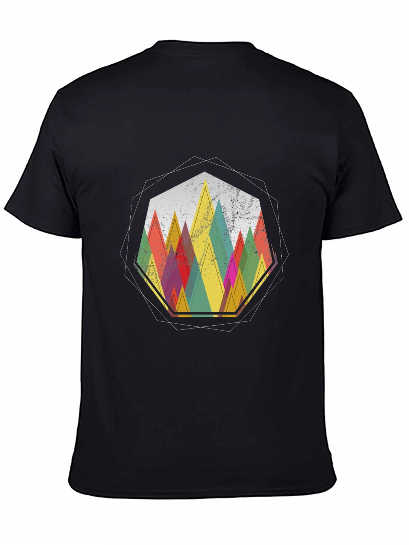 Geometric Mountain Peak T-Shirt - Stylish Graphic Tee