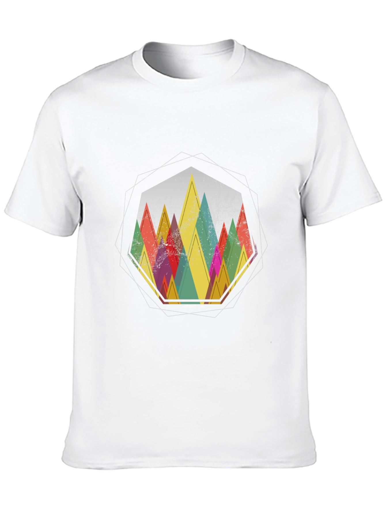 Geometric Mountain Peak T-Shirt - Stylish Graphic Tee