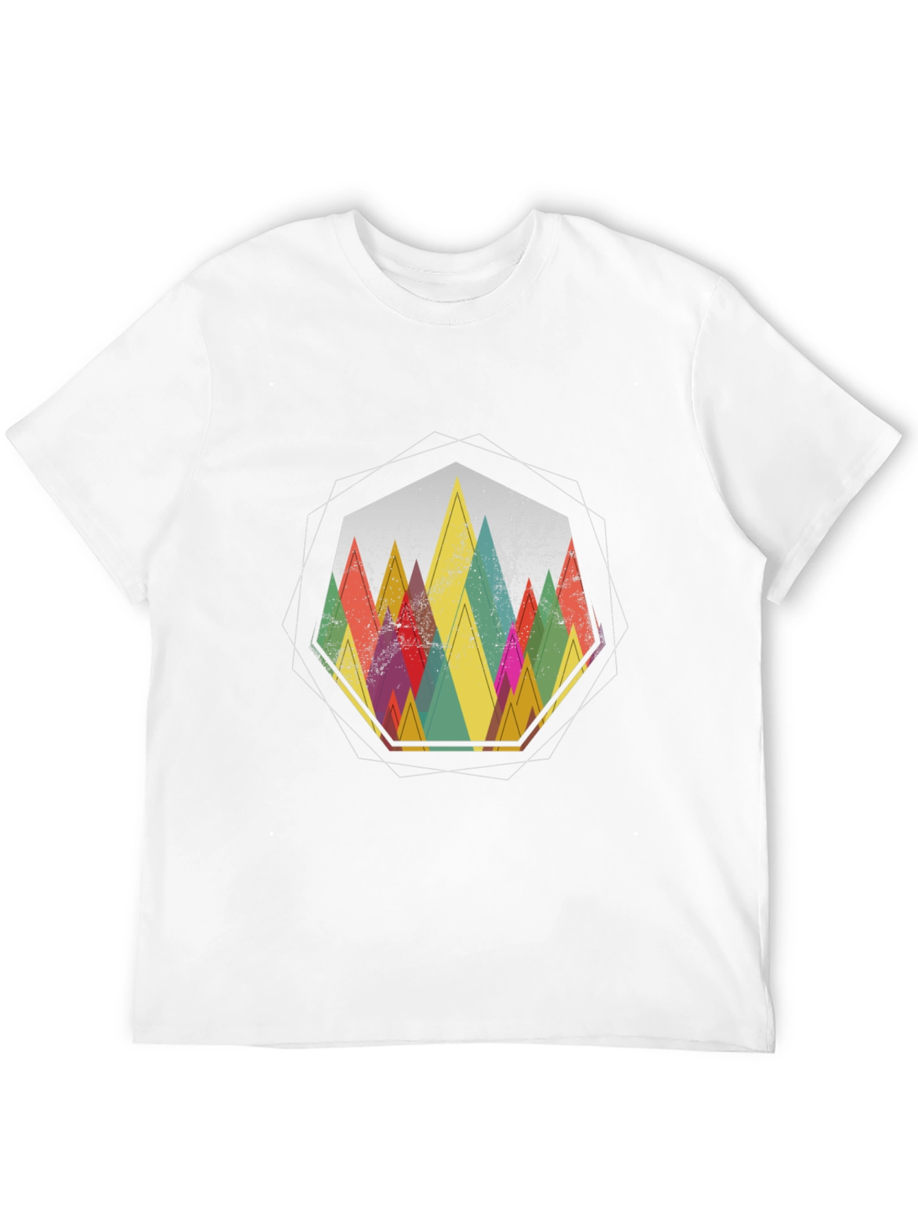 Geometric Mountain Peak T-Shirt - Stylish Graphic Tee