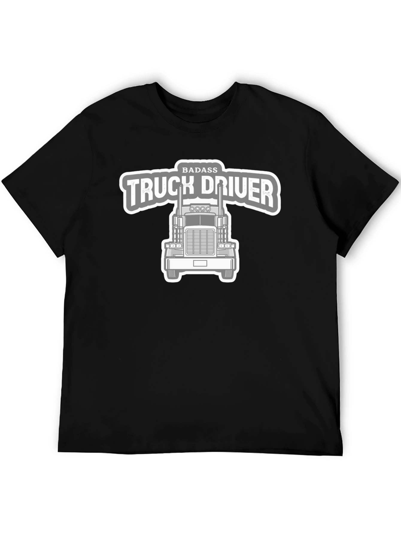 Badass Truck Driver Graphic Tee - Black