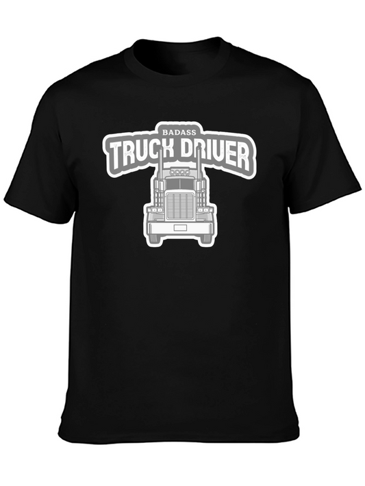 Badass Truck Driver Graphic Tee - Black