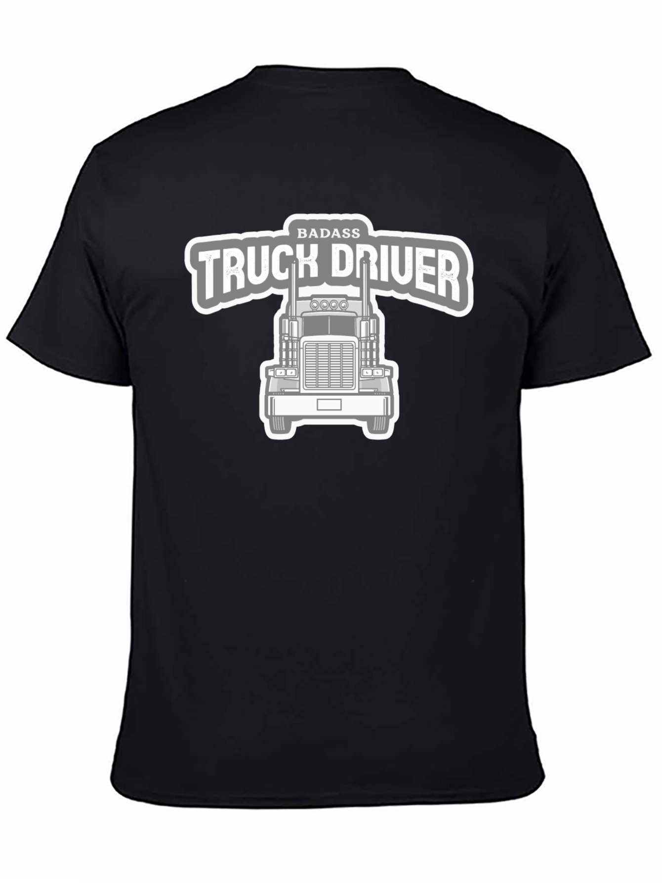 Badass Truck Driver Graphic Tee - Black