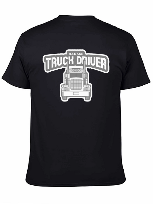 Badass Truck Driver Graphic Tee - Black