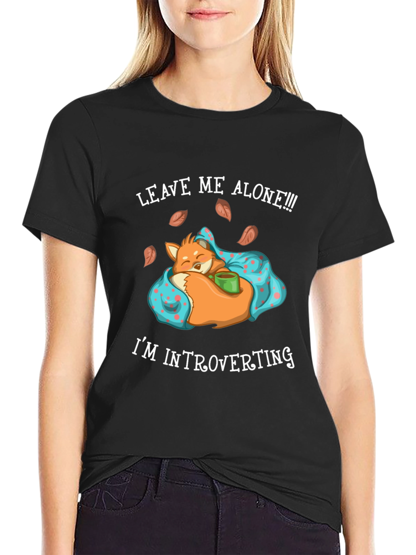 Introverting Fox Graphic Tee - Leave Me Alone!
