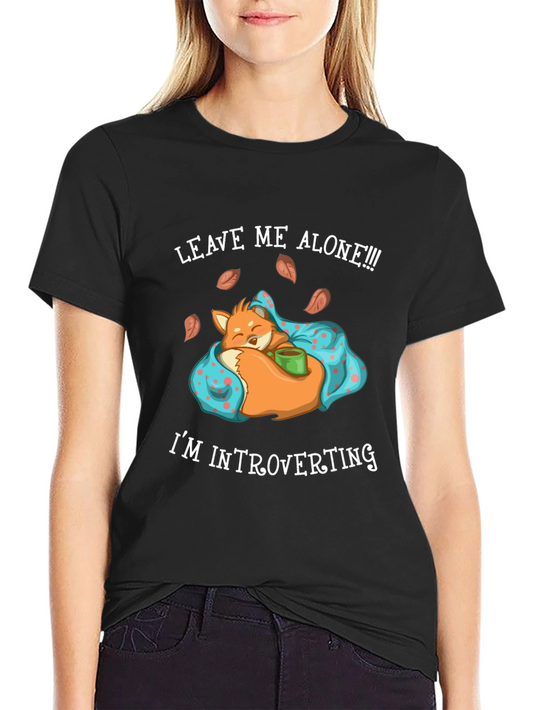 Introverting Fox Graphic Tee - Leave Me Alone!