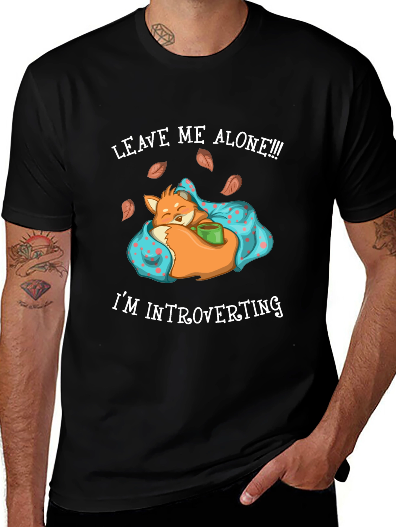 Introverting Fox Graphic Tee - Leave Me Alone!
