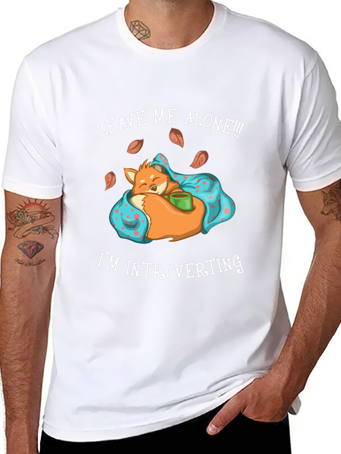 Introverting Fox Graphic Tee - Leave Me Alone!