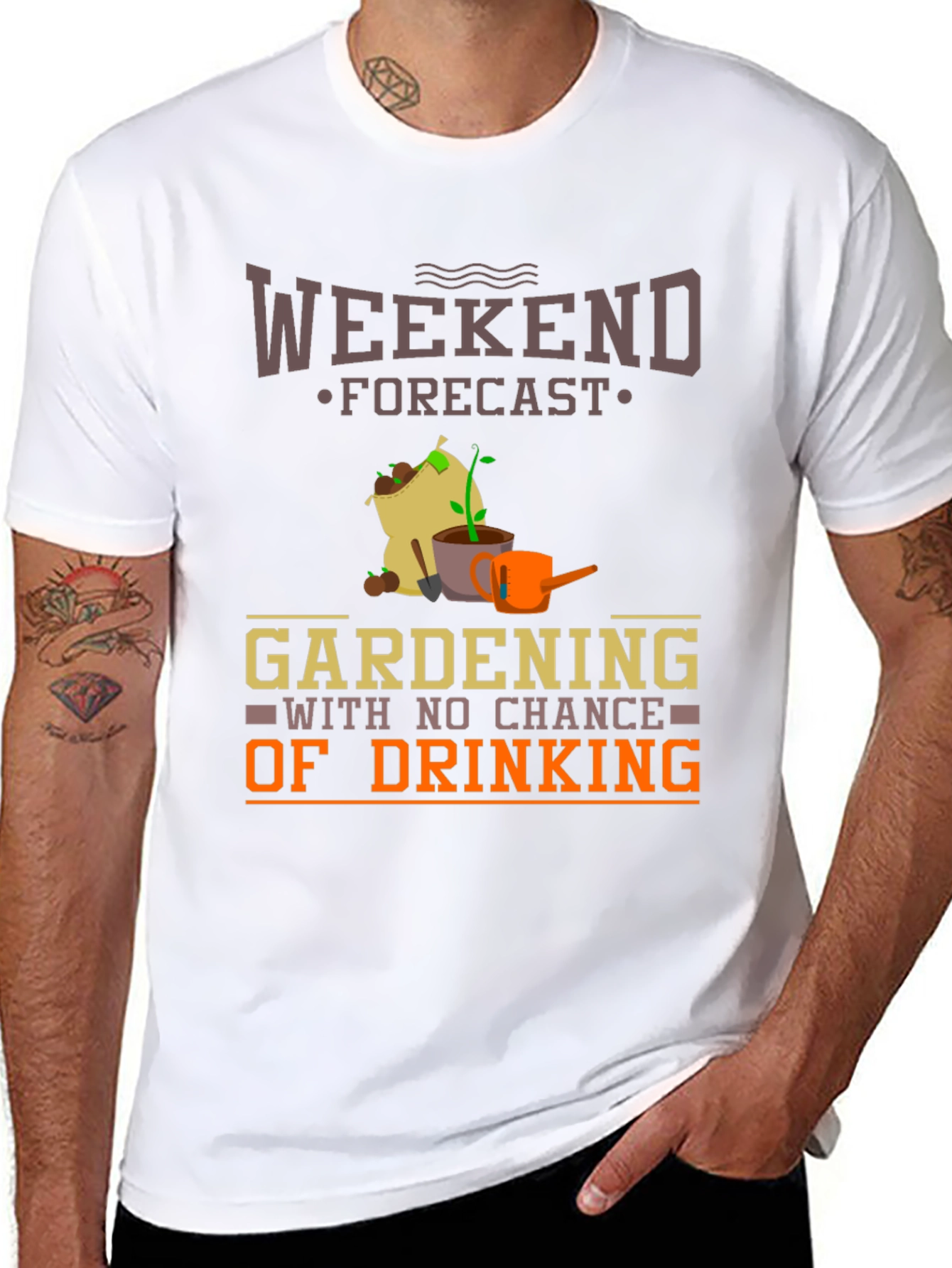 Weekend Gardening T-Shirt - No Chance of Drinking!