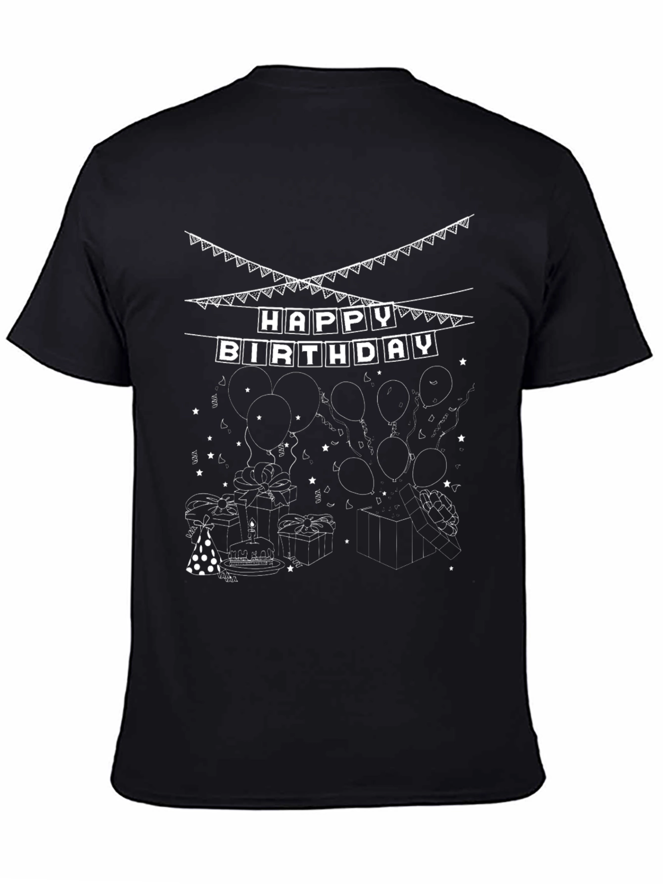 Happy Birthday Graphic Print T-Shirt