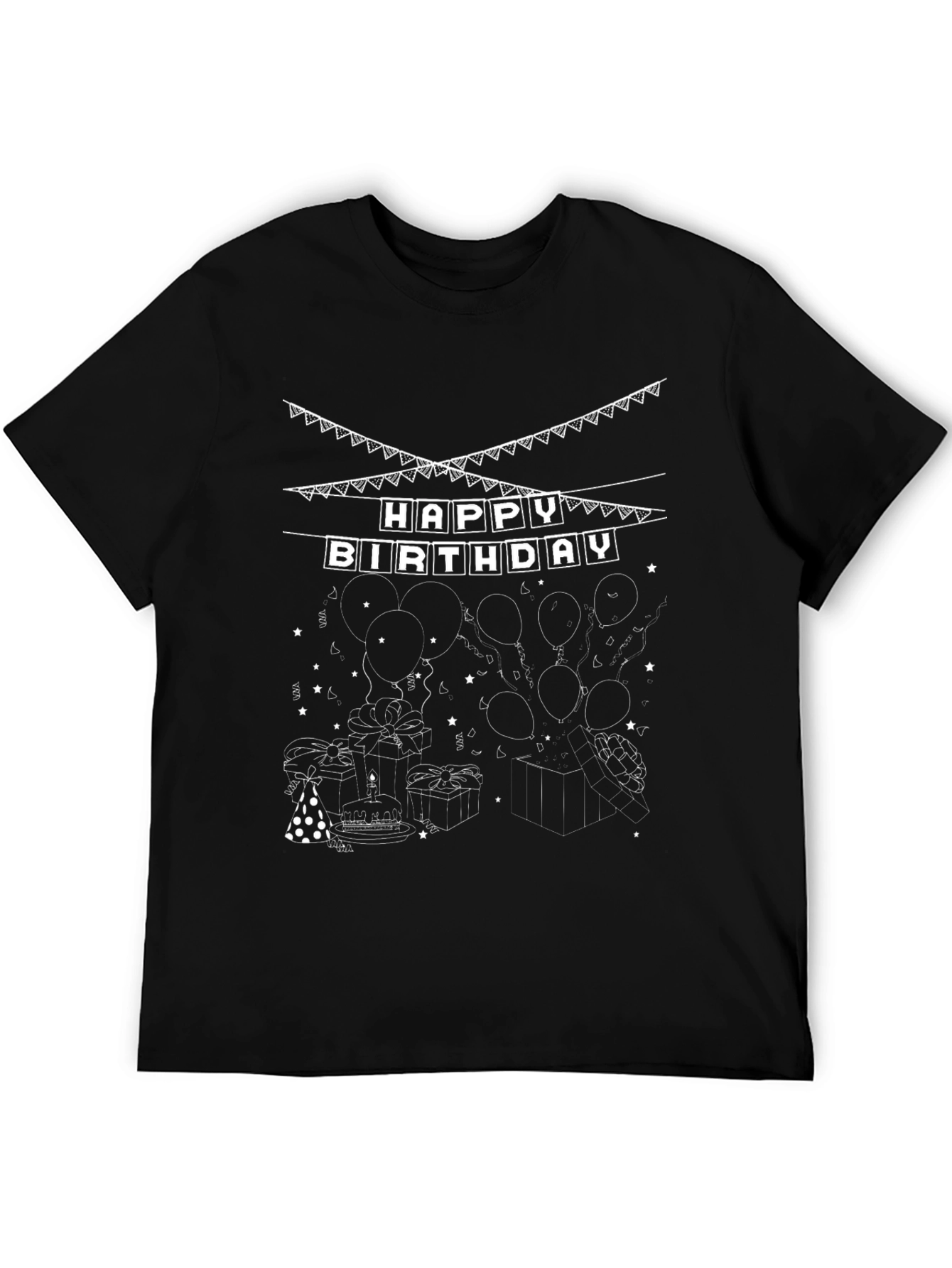 Happy Birthday Graphic Print T-Shirt