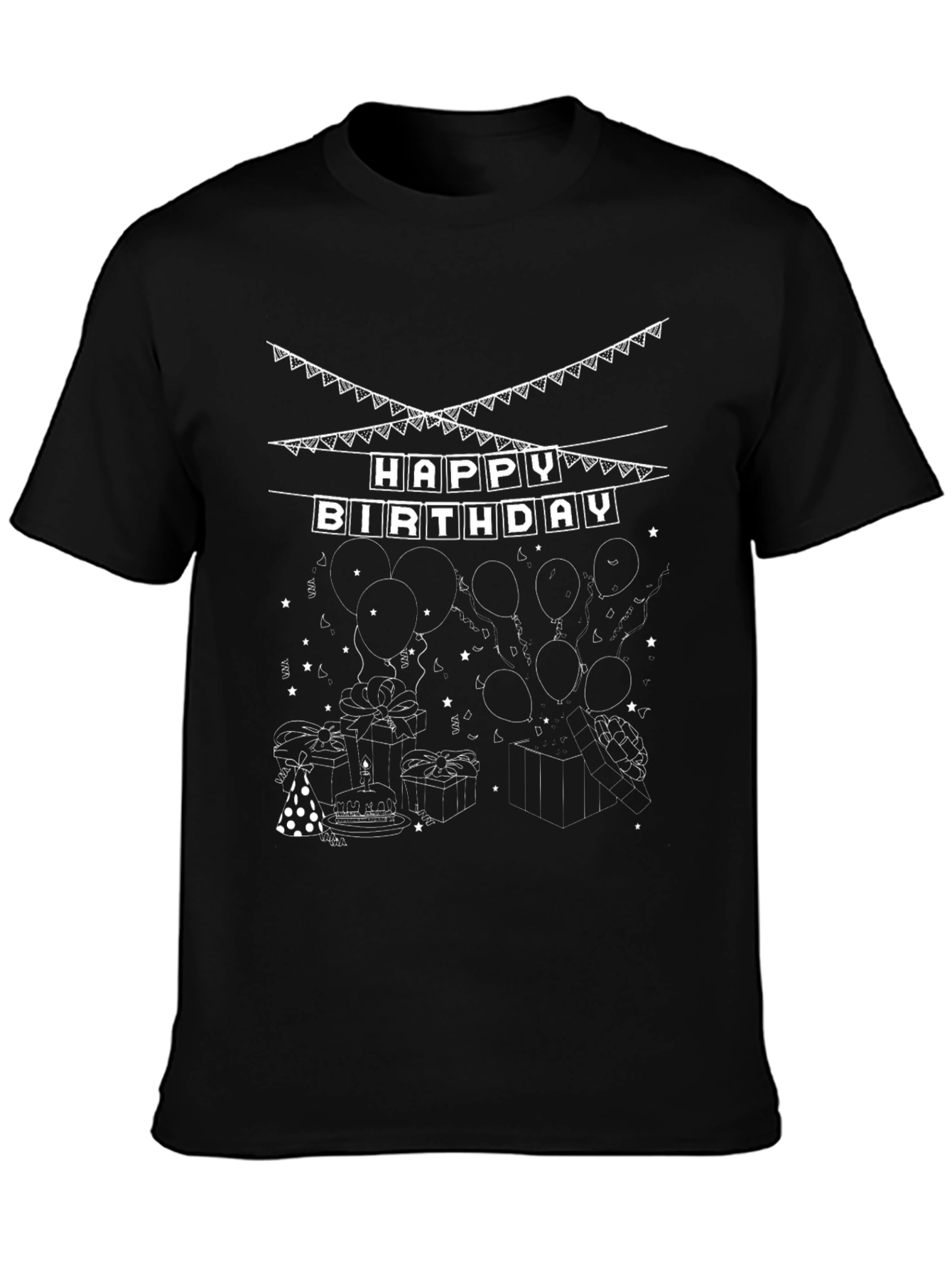 Happy Birthday Graphic Print T-Shirt