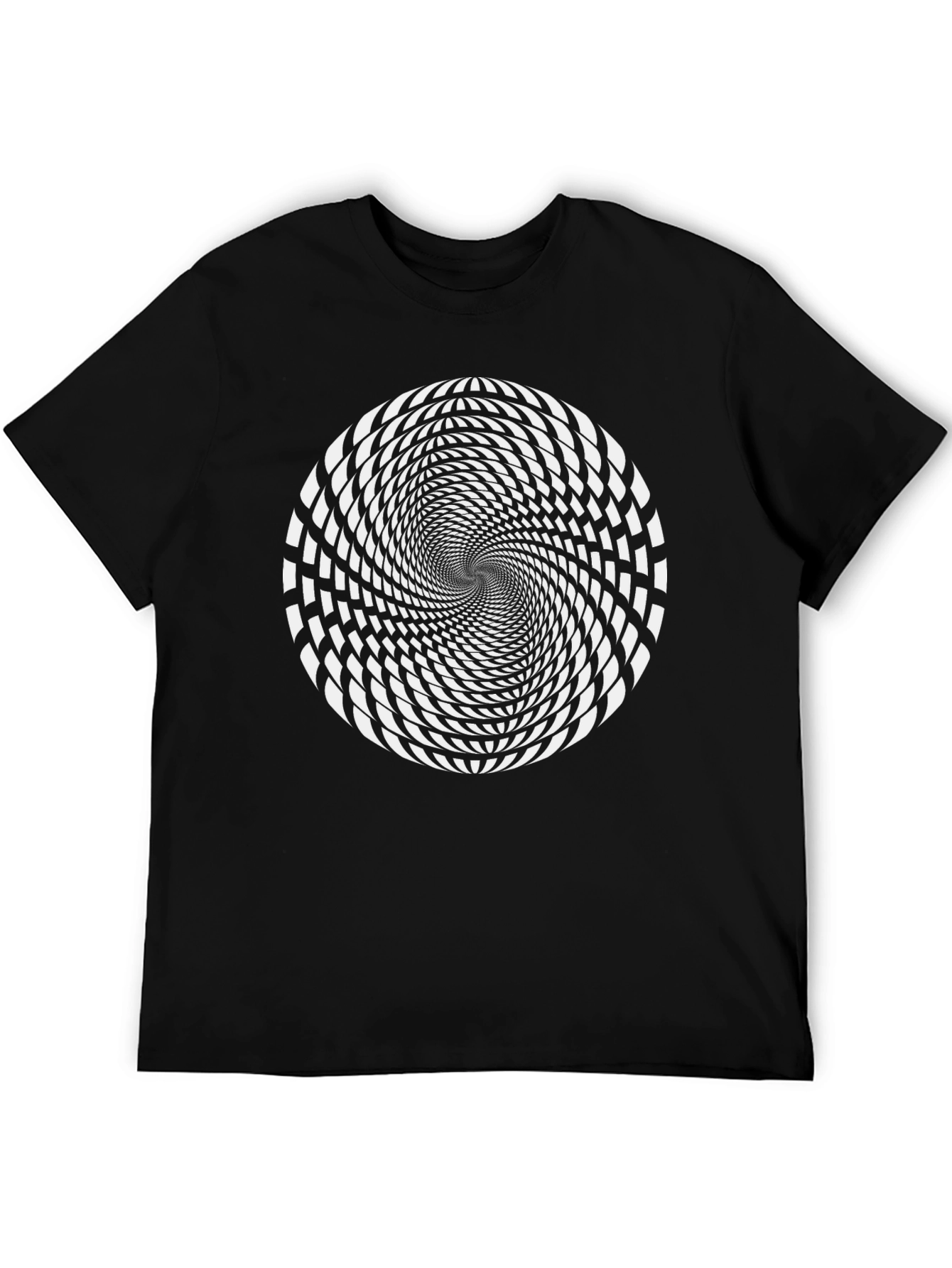 Optical Illusion Graphic Tee - Black