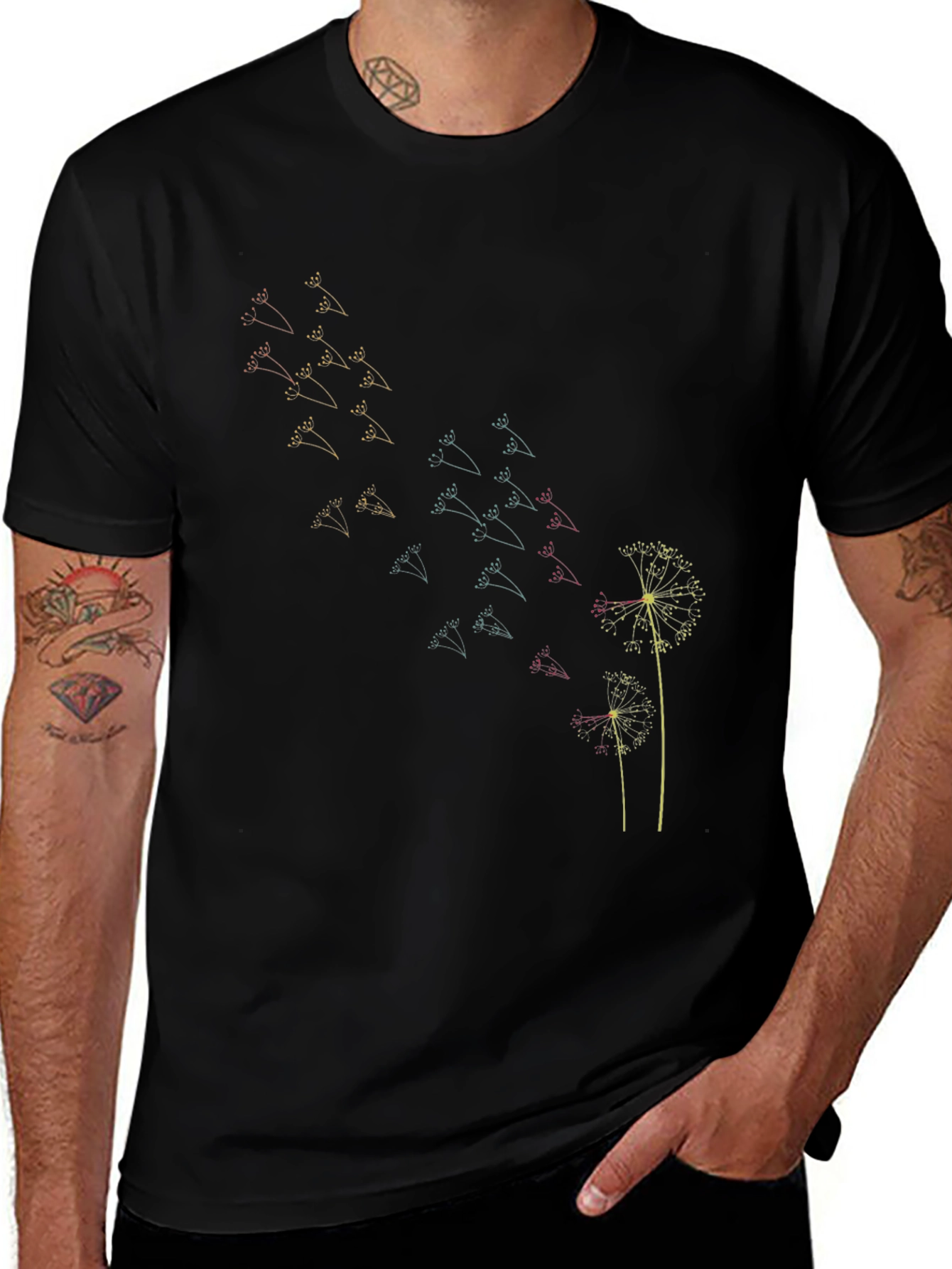 Dandelion Wish Graphic Tee - Soft Cotton Blend Shirt