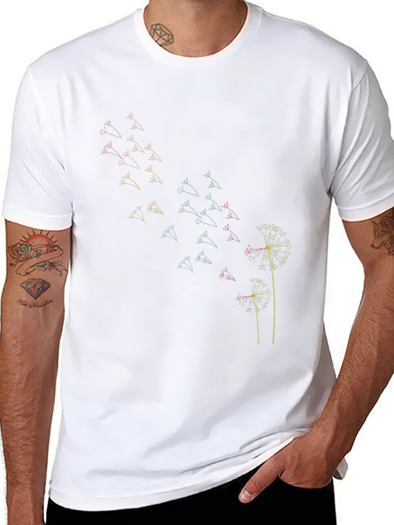 Dandelion Wish Graphic Tee - Soft Cotton Blend Shirt