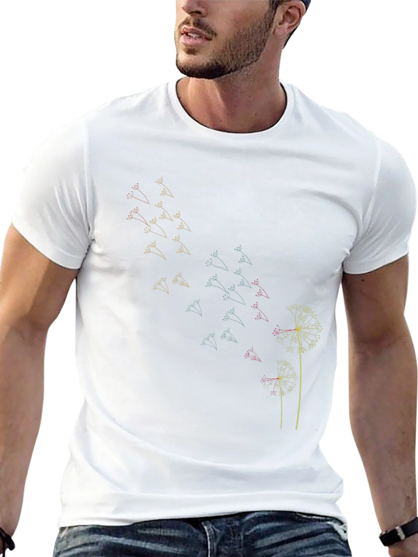 Dandelion Wish Graphic Tee - Soft Cotton Blend Shirt