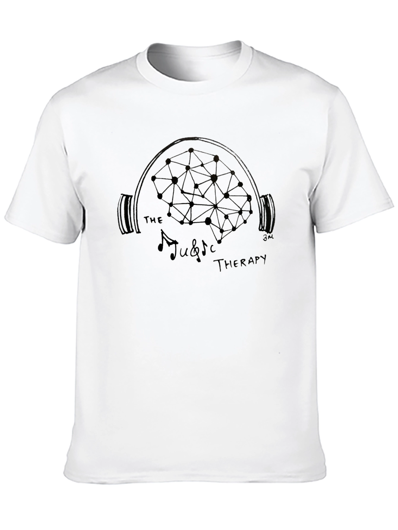 Music Therapy Brain Graphic T-Shirt