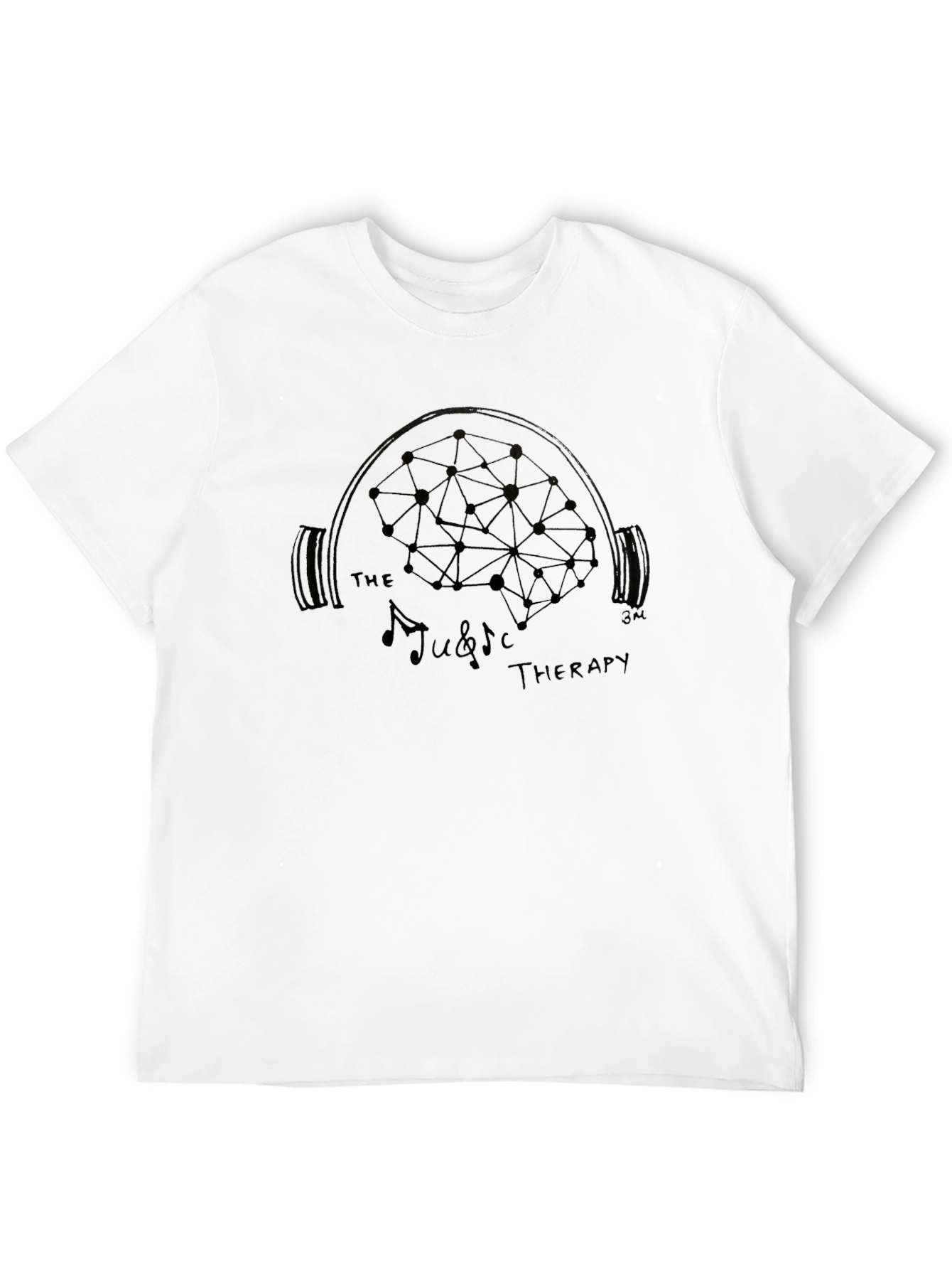 Music Therapy Brain Graphic T-Shirt