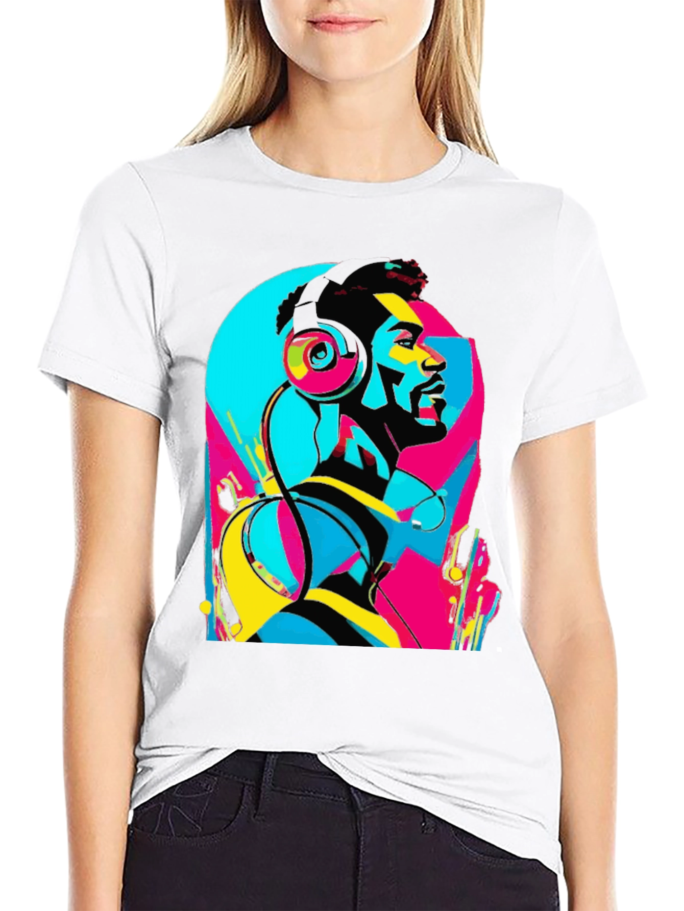 Abstract Music Lover Graphic Tee