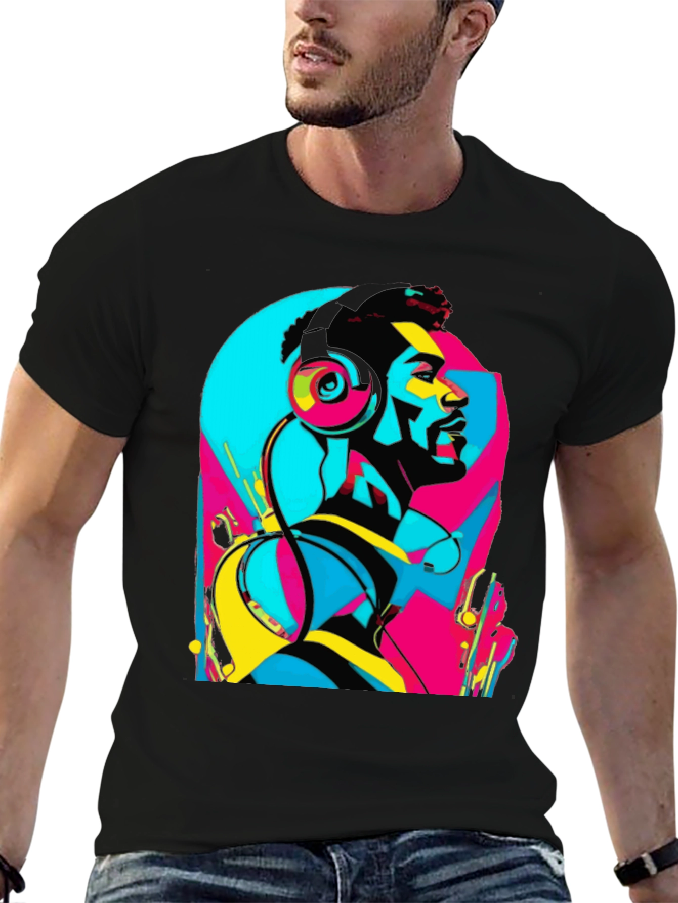 Abstract Music Lover Graphic Tee