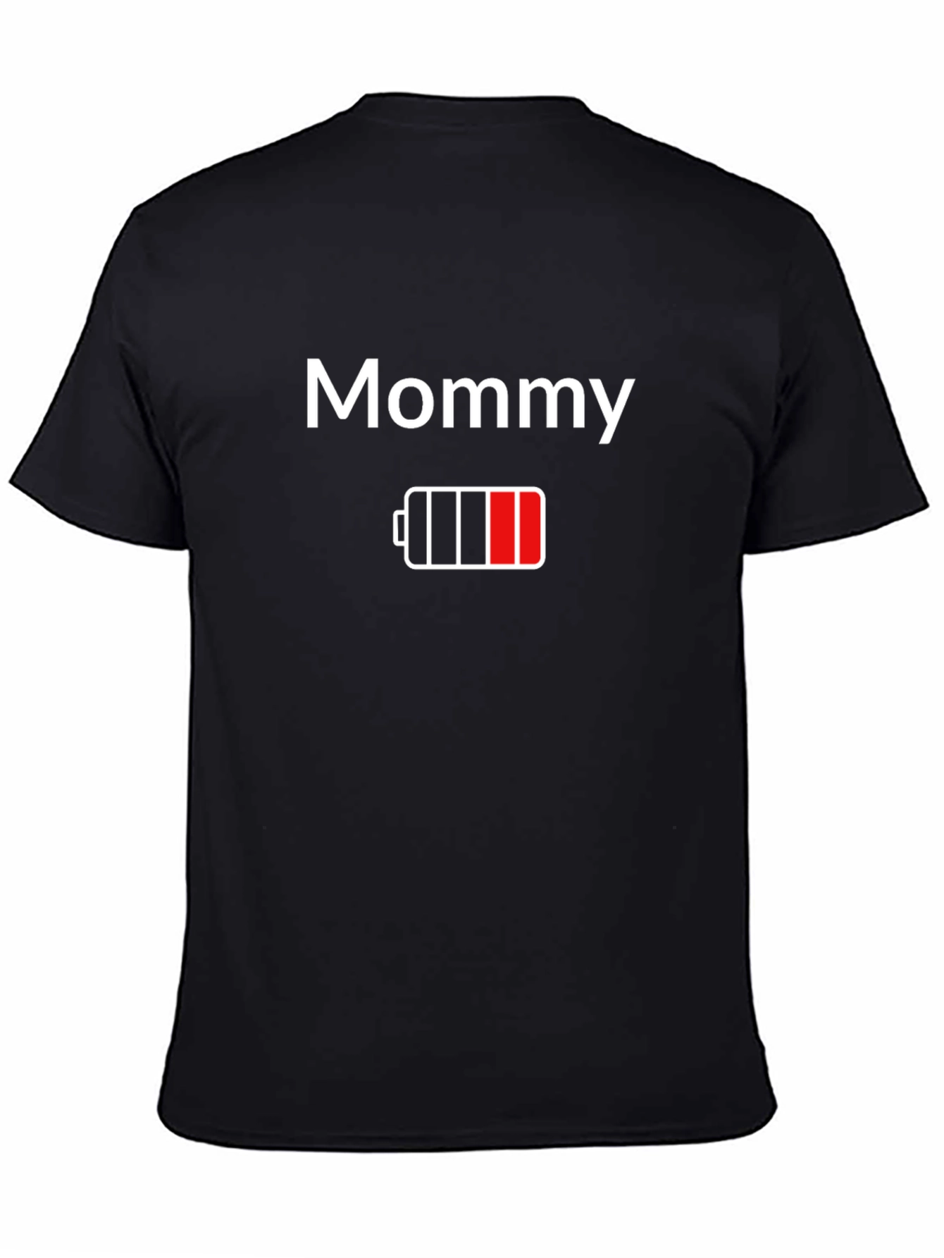 Mommy Low Battery Black Graphic T-Shirt