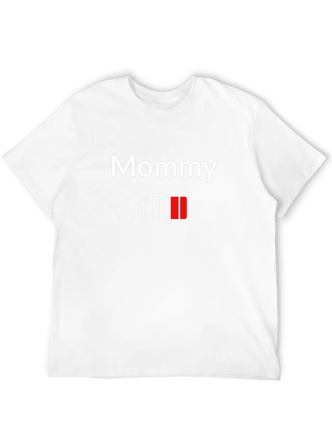 Mommy Low Battery Black Graphic T-Shirt