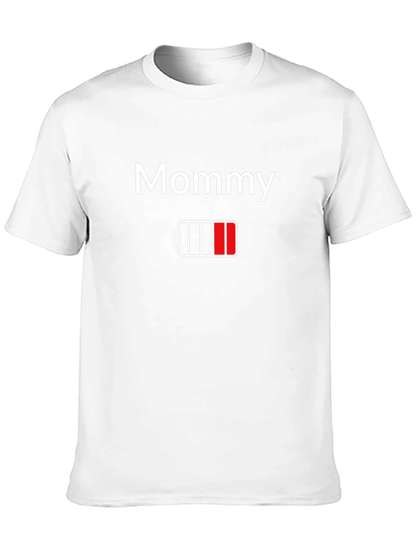 Mommy Low Battery Black Graphic T-Shirt
