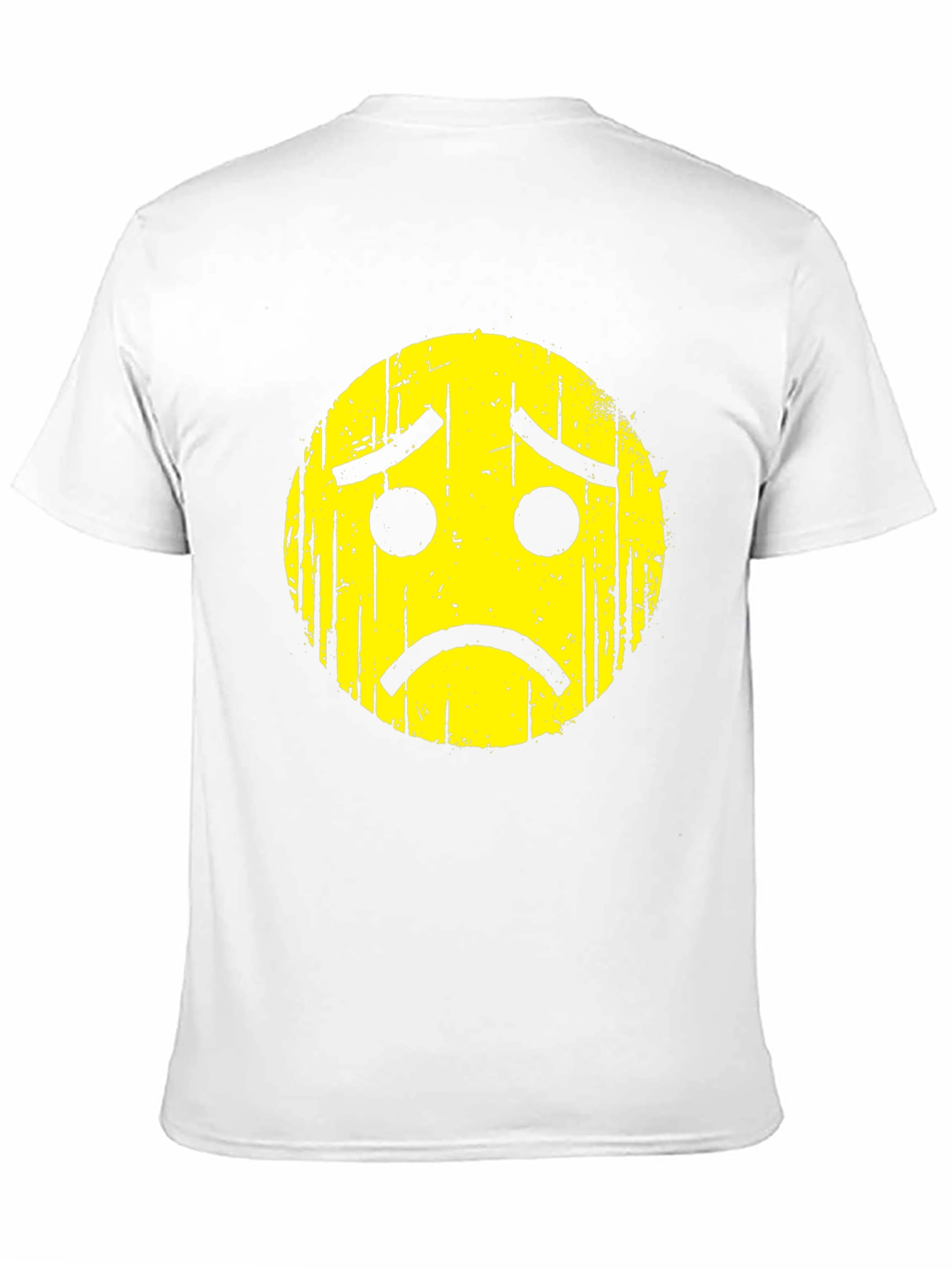 Sad Face Graphic T-Shirt - Mens Black Tee
