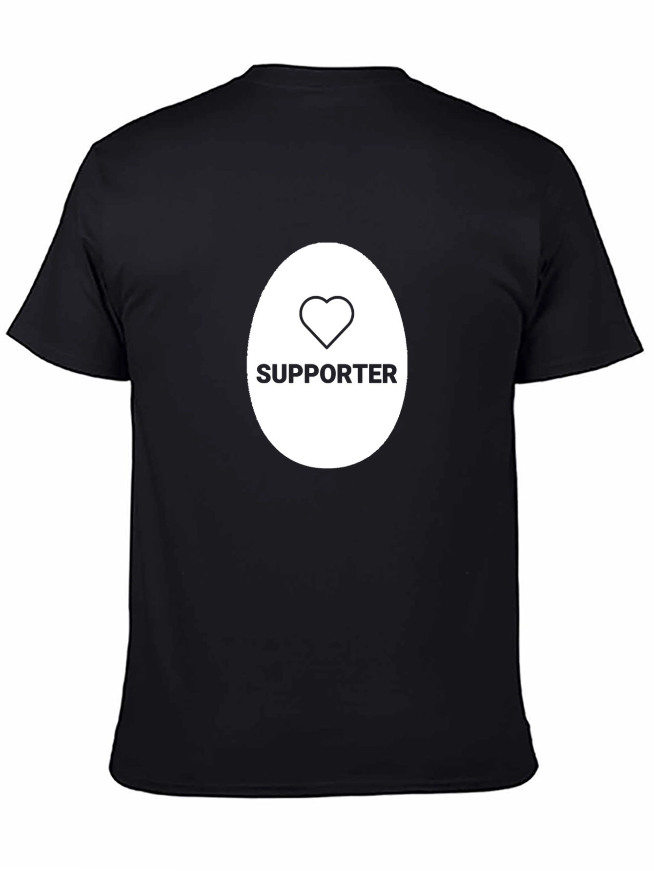 Supporter Heart Graphic Black Tee