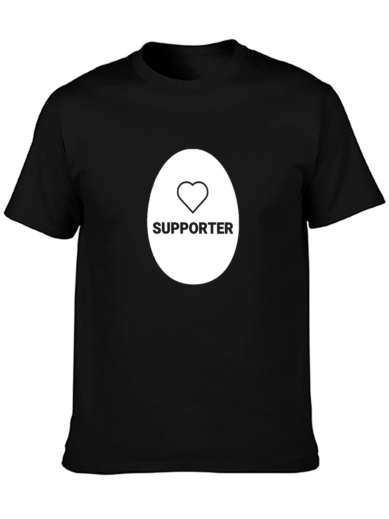 Supporter Heart Graphic Black Tee