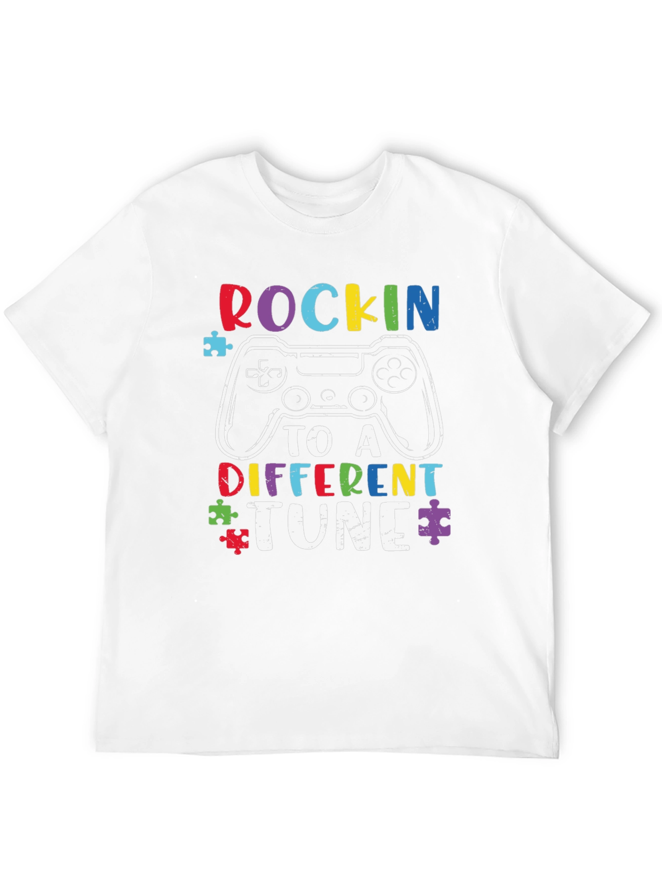 Rockin to a Different Tune Autism Gaming T-Shirt