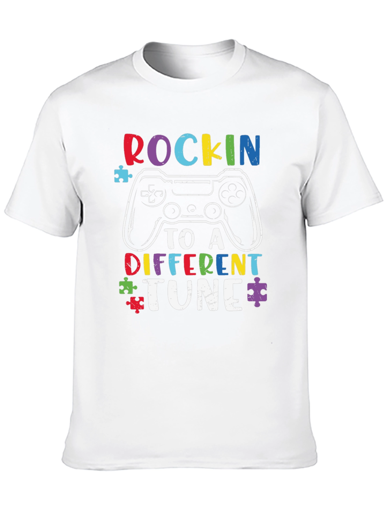 Rockin to a Different Tune Autism Gaming T-Shirt