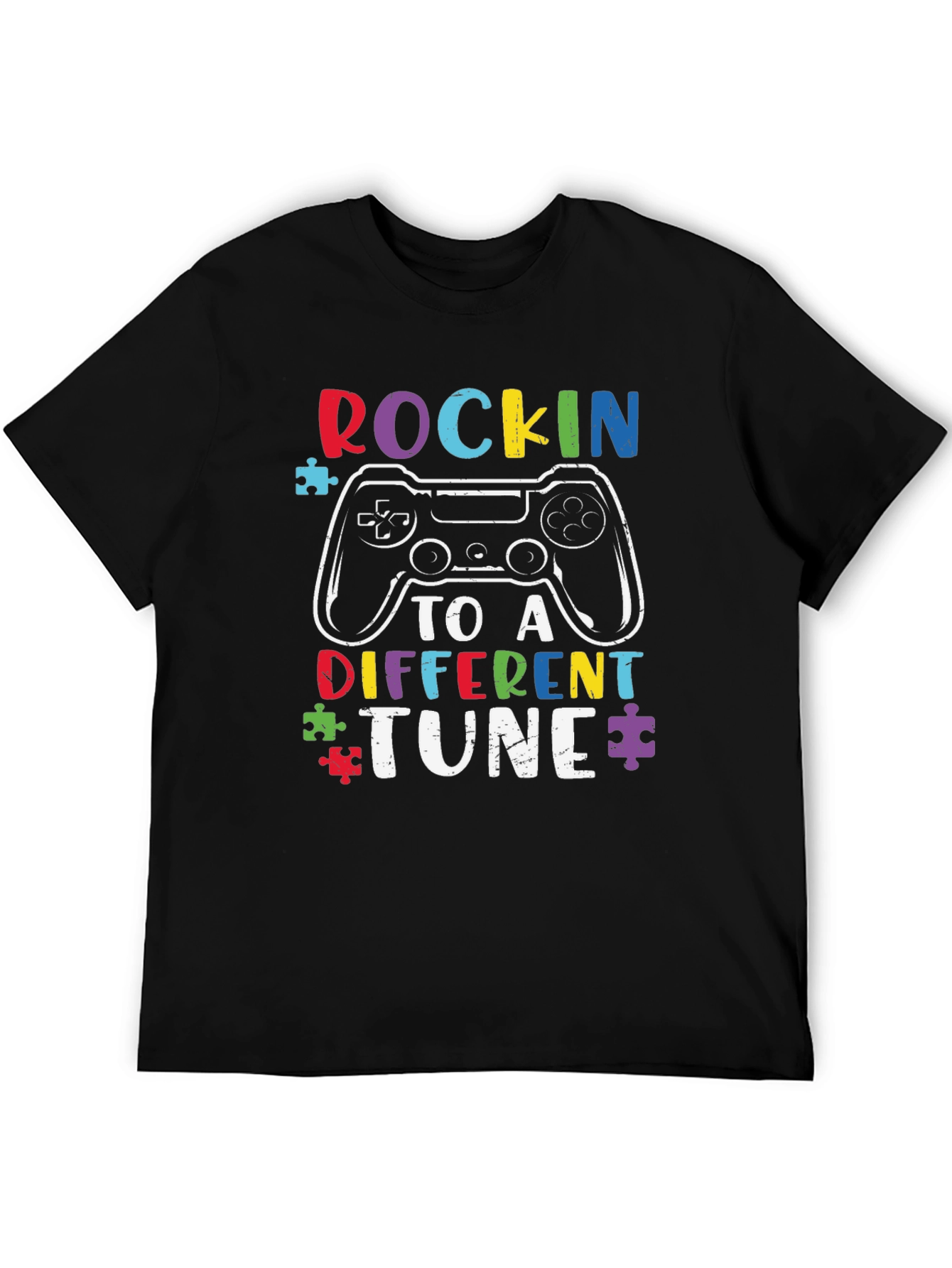 Rockin to a Different Tune Autism Gaming T-Shirt