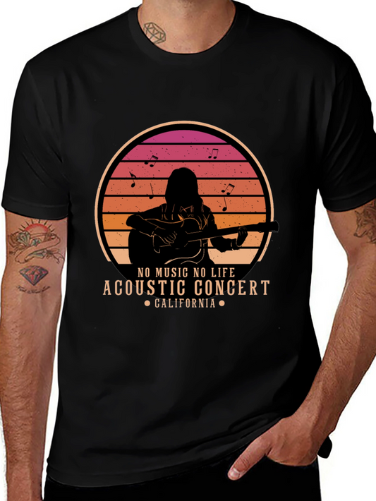Acoustic Concert T-Shirt - No Music No Life