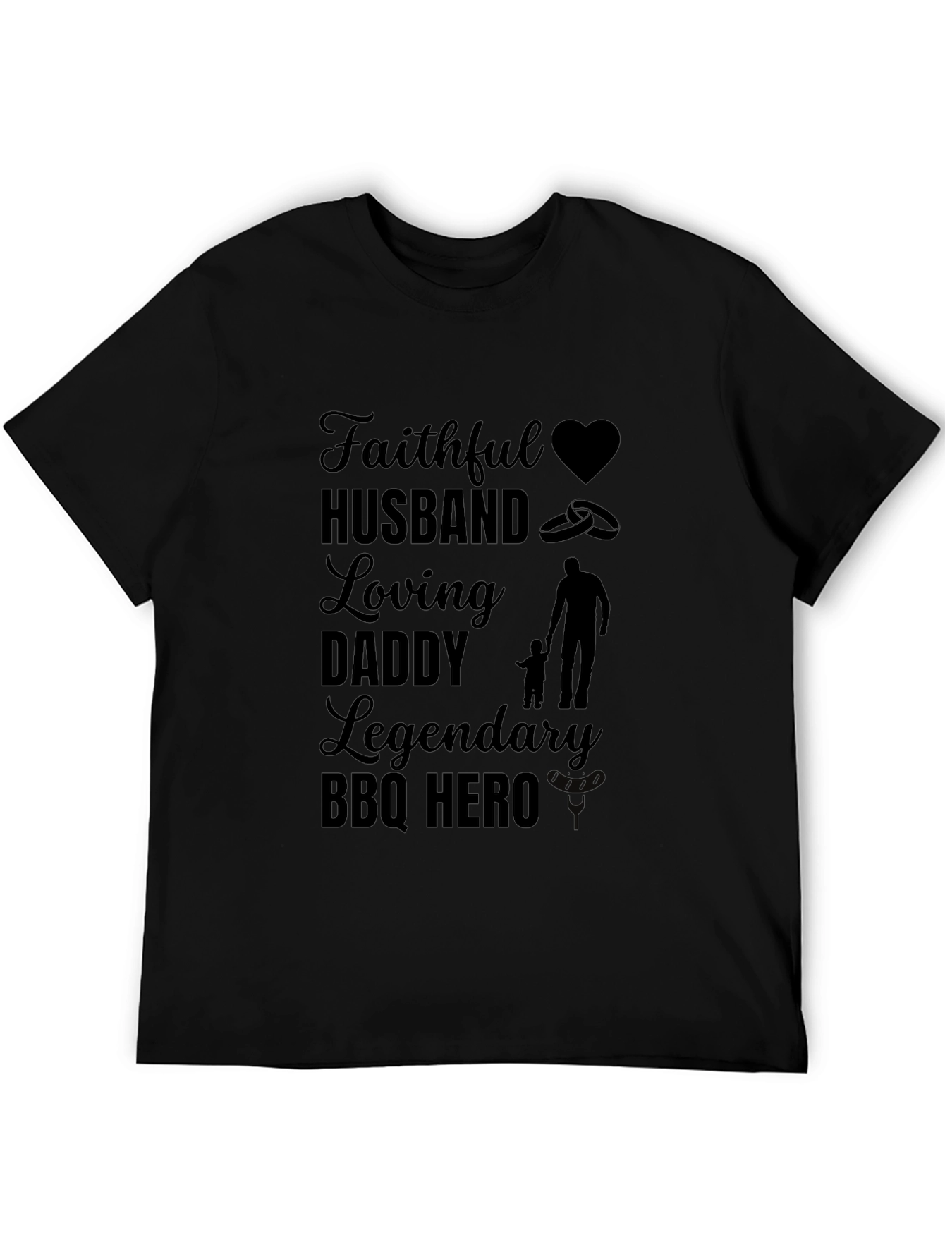 Faithful Husband Loving Daddy BBQ Hero Graphic Tee