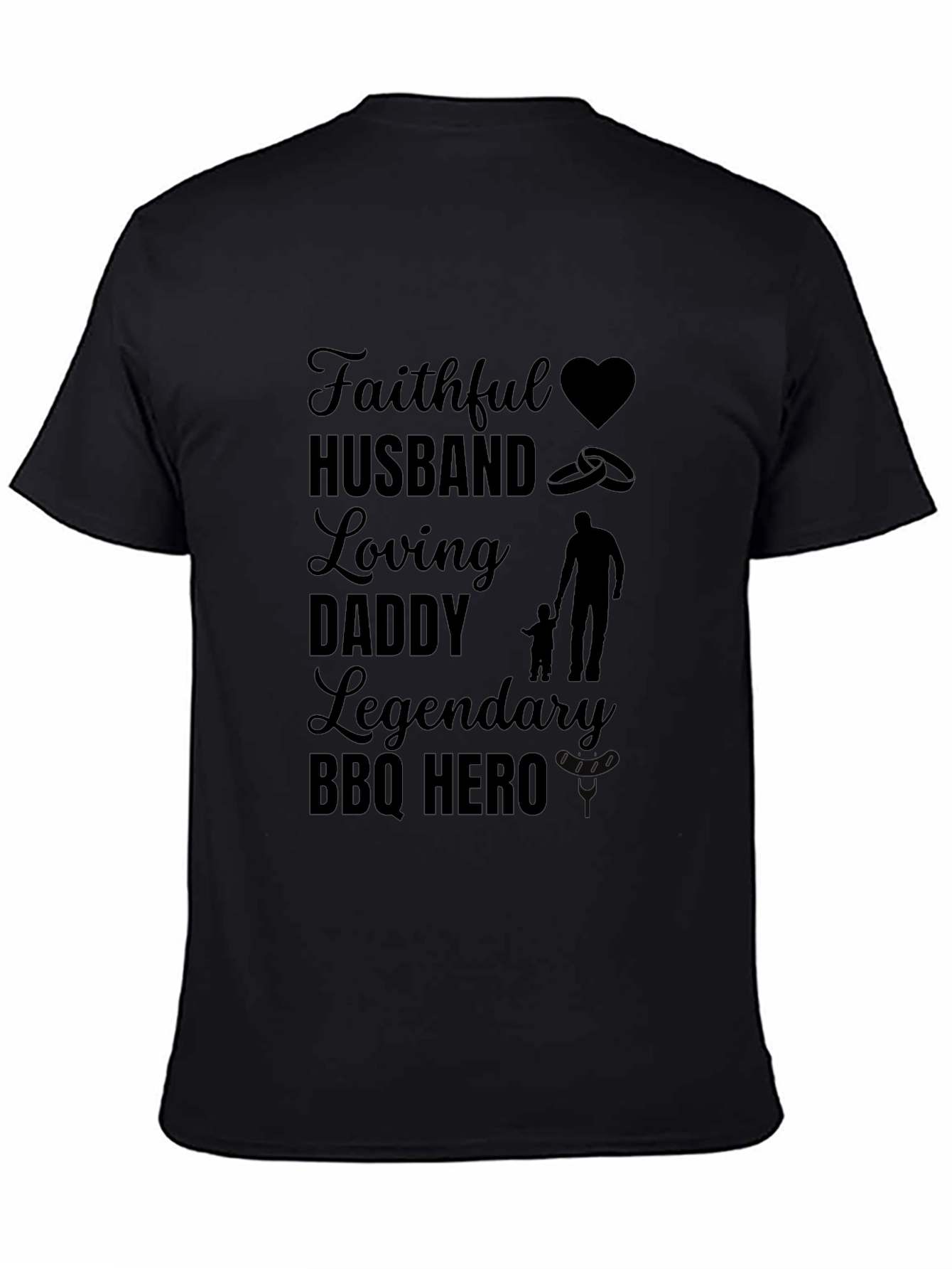 Faithful Husband Loving Daddy BBQ Hero Graphic Tee