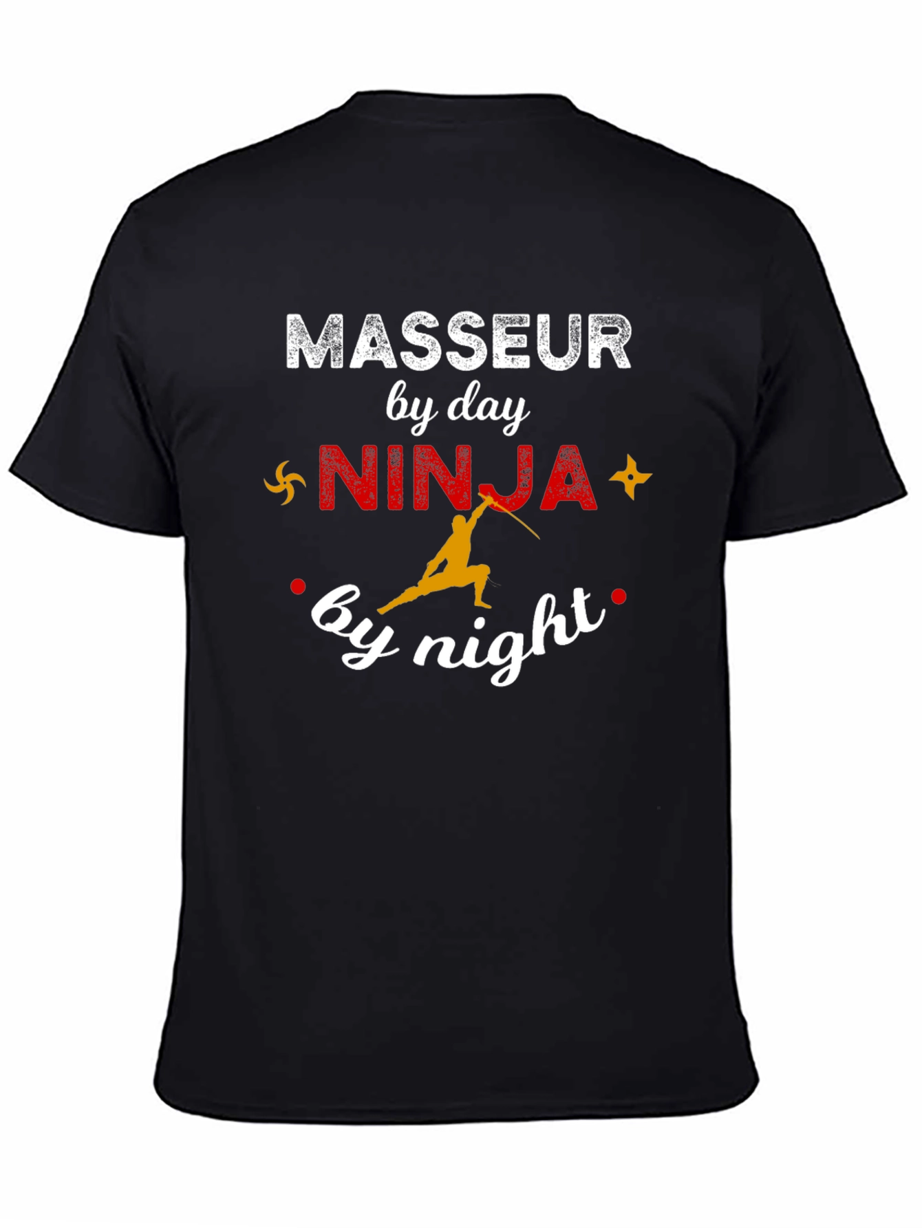 Masseur Ninja Black Graphic T-Shirt