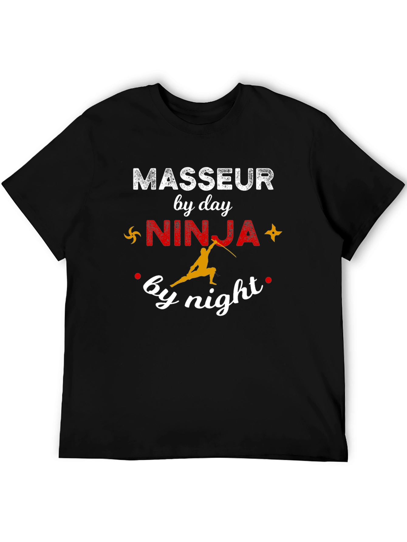 Masseur Ninja Black Graphic T-Shirt