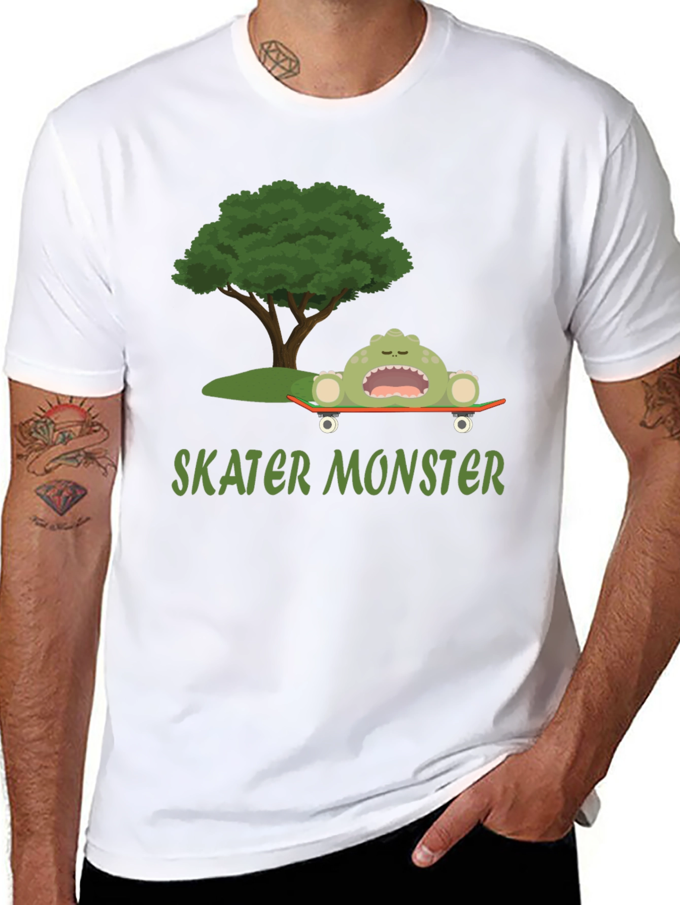 Skater Monster Graphic T-Shirt - Fun and Unique Design