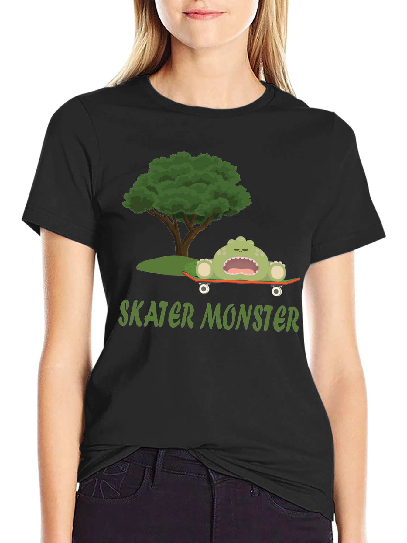 Skater Monster Graphic T-Shirt - Fun and Unique Design