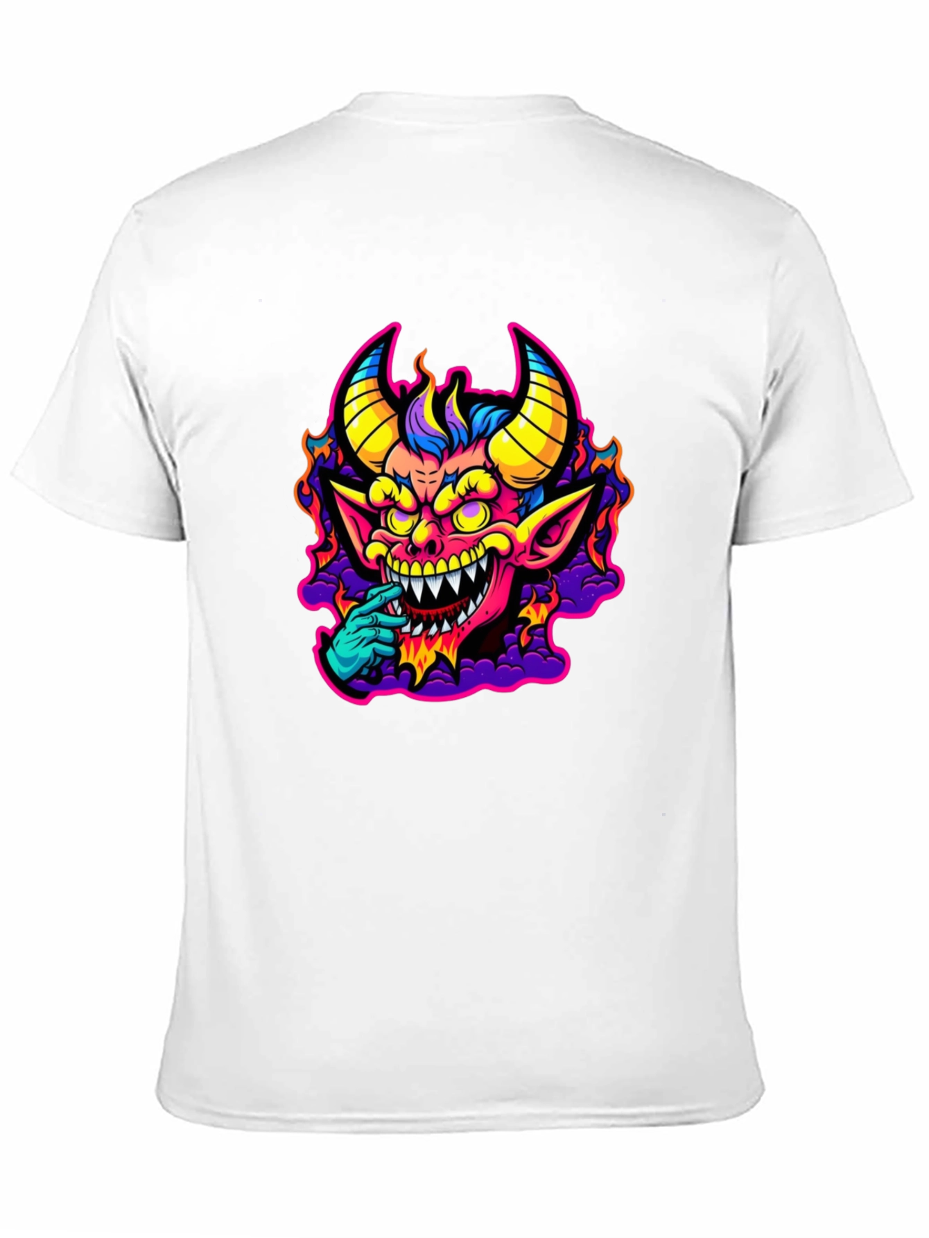 Fiery Devil Graphic Tee - Bold & Unique Design