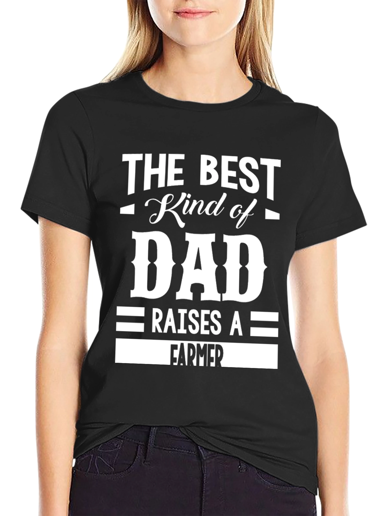 Best Dad Raises a Farmer Graphic T-Shirt