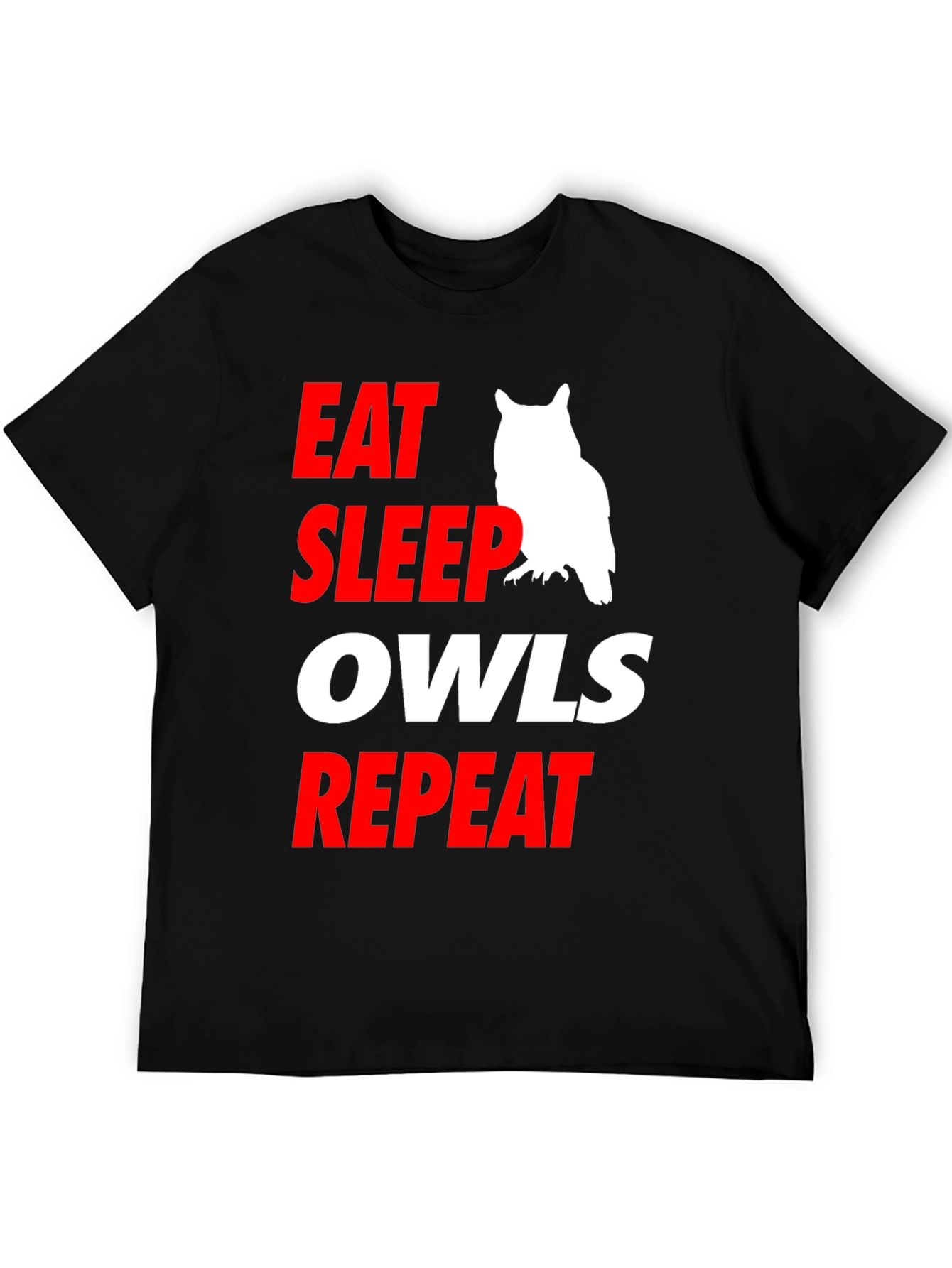 Eat Sleep Owls Repeat Graphic Tee