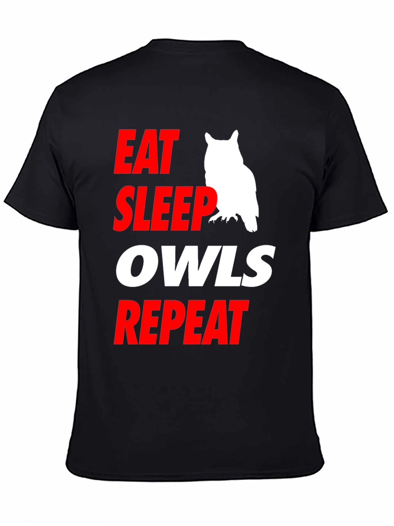 Eat Sleep Owls Repeat Graphic Tee