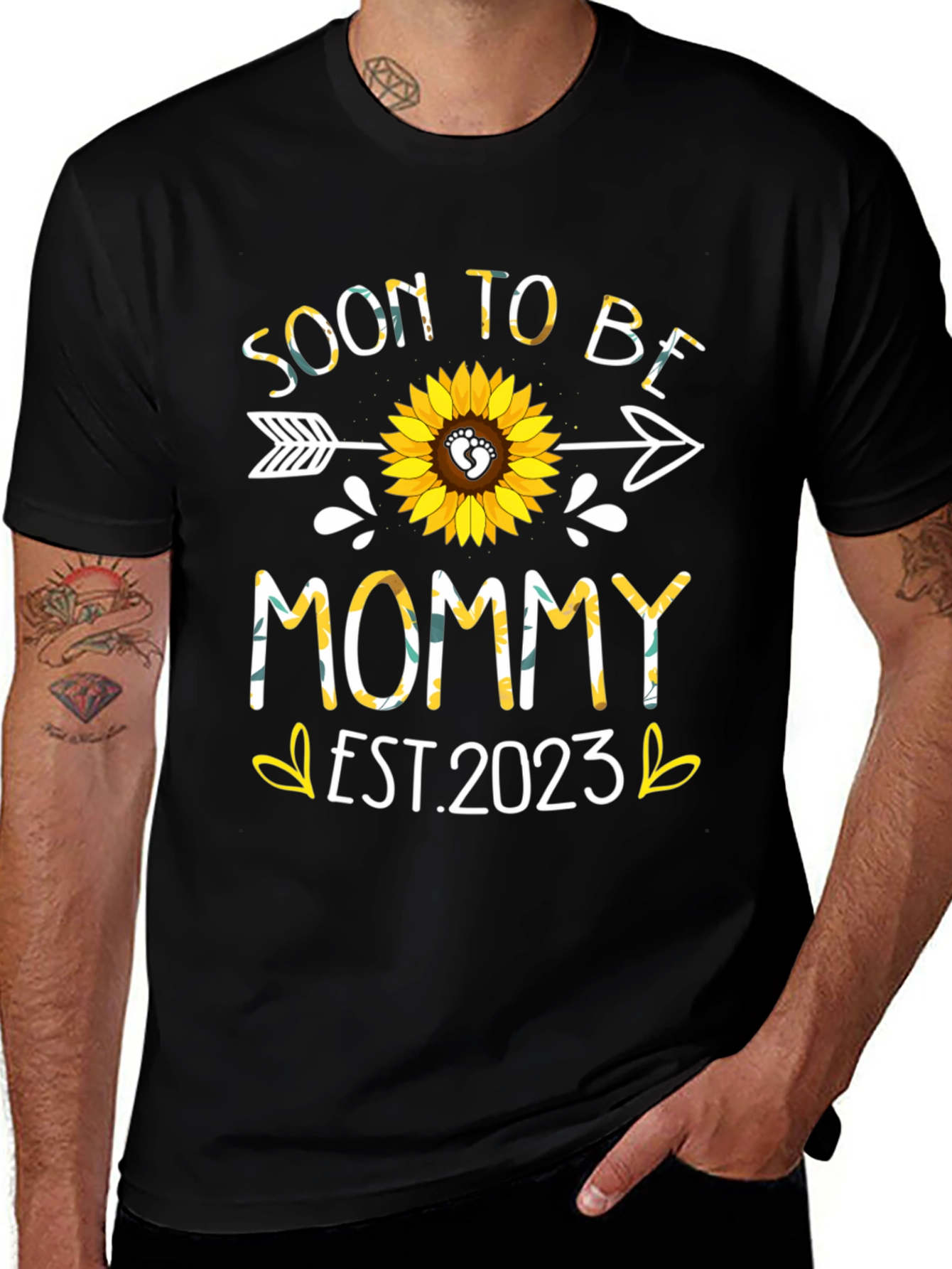 Soon to Be Mommy Est. 2023 Sunflower Shirt