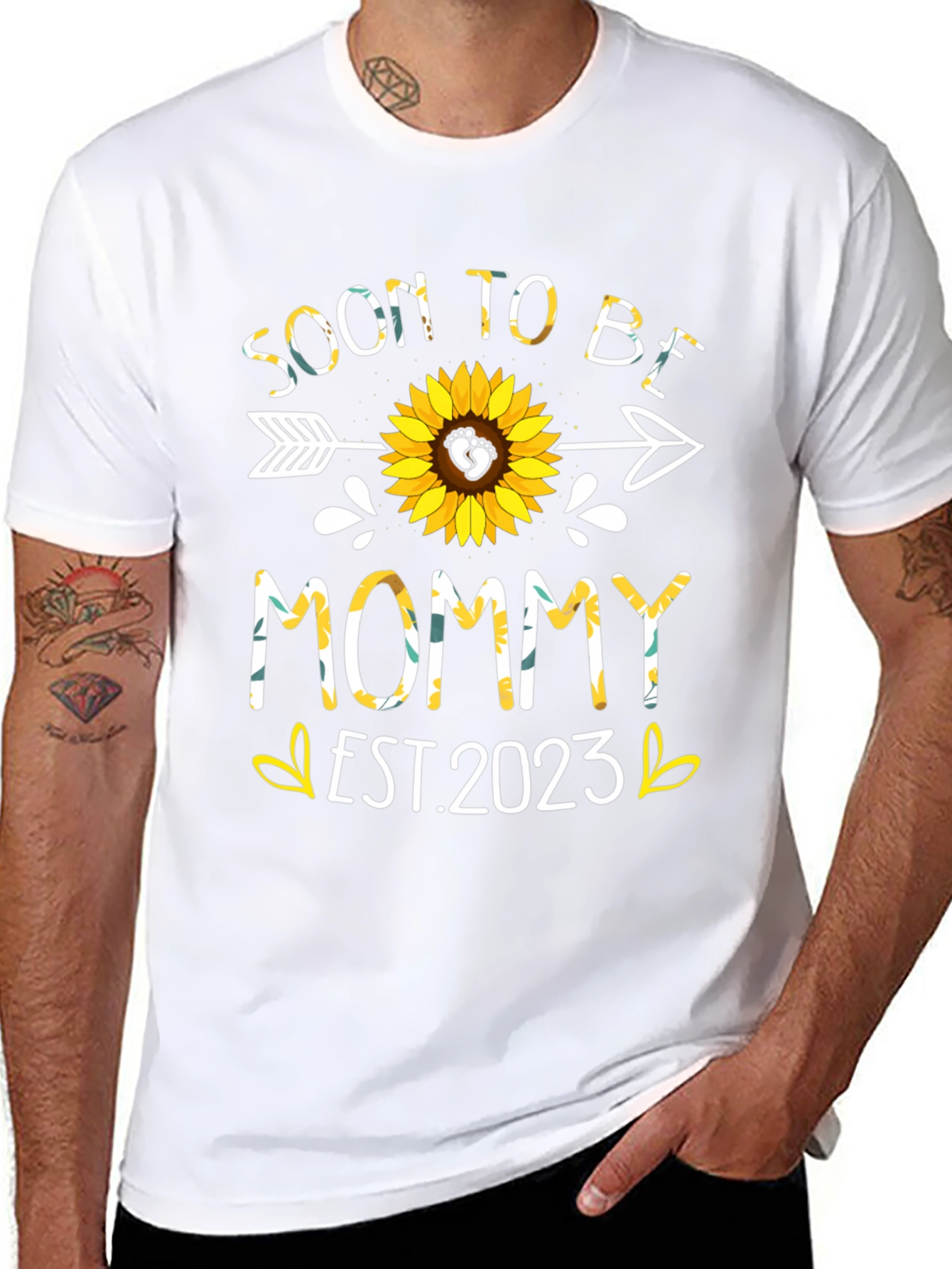 Soon to Be Mommy Est. 2023 Sunflower Shirt